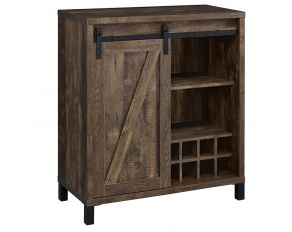 Bar Cabinet With Sliding Door in Rustic Oak