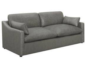 Grayson Sloped Arm Upholstered Sofa in Grey