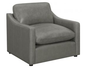 Grayson Sloped Arm Upholstered Chair in Grey