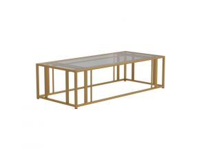 Eastbrook Metal Frame Coffee Table in Matte Brass