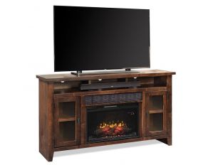 Aspen Home Alder Grove 63" Fireplace Console in Tobacco