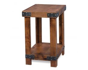 Aspen Home Industrial Chairside Table in Fruitwood