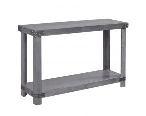 Aspen Home Industrial Sofa Table in Smokey Grey