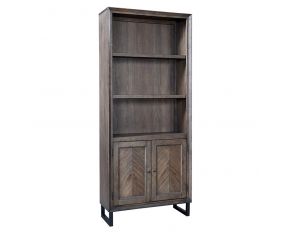 Harper Point Door Bookcase in Fossil