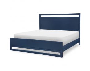 Summerland Queen Panel Bed in Blue