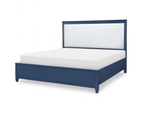 Summerland Queen Upholstered Bed in Blue