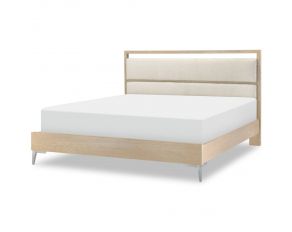 Biscayne Queen Upholstered Panel Bed in Blonde Malabar