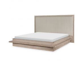 Westwood Queen Upholstered Bed in Weathered Oak