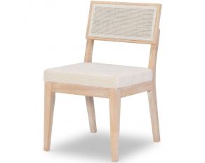 Biscayne Woven Back Side Chair in Blonde Malabar