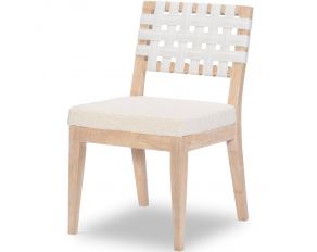 Biscayne Woven Strap Back Side Chair in Blonde Malabar