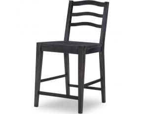 Halifax Counter Height Ladder Back Chair in Dark Java