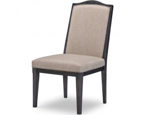 Halifax Upholstered Side Chair in Dark Java and Light Flax