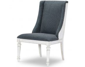 Cottage Park Upholstered Host Chair in Aged White