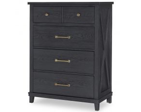 Flatiron 4-Drawer Chest in Black