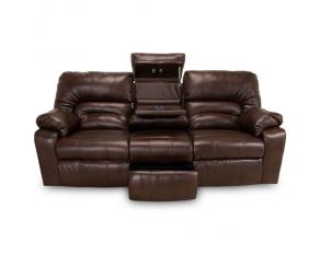 Dakota Power Reclining Sofa with Drop Down Table in Oregon Trail Java