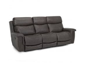 Brixton Manual Reclining Sofa in Holster Steel