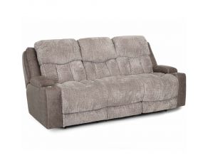 Denali Power Reclining Sofa with Power Headrest and Fold Down Table in Euphoria Smoke and Boswell Dove