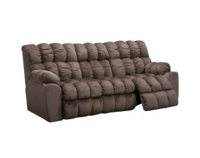 Franklin Brayden Reclining Sofa with Drop Down Table in Alibaba Umber