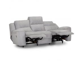 Verona Dual Power Reclining Sofa with USB in Kipling Platinum