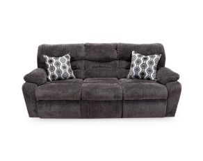 Franklin Tribute Power Reclining Sofa with Power Headrest and Drop Down Table in Bourbon Chocolate