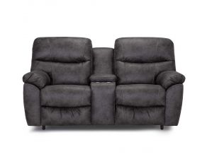 Cabot Power Reclining Console Loveseat with Integrated USB Port in Chief Charcoal