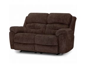 Bellamy Power Rocking Reclining Loveseat with USB Port in Recruit Fudge