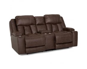 Denali Power Reclining Console Loveseat with Power Headrest in Boswell Espresso