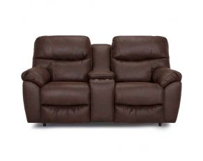 Cabot Power Reclining Loveseat with Integrated USB Port in Chief Brown