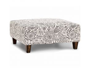 Julienne Square Ottoman in Julienne Black