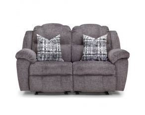 Victory Power Rocking Reclining Loveseat with USB Port in Brannon Gray