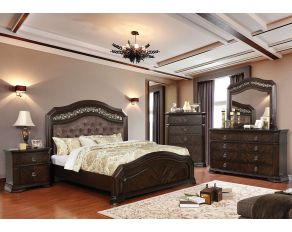 Calliope Panel Upholstered Bedroom Collections in Espresso