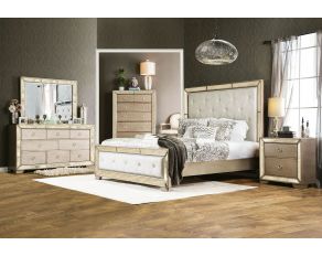 Loraine Upholstered Bedroom Collections in Champagne