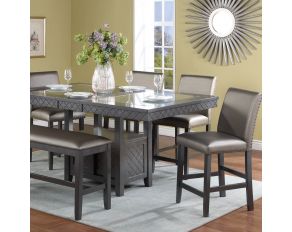 Bankston Counter Height Dining Set in Zinc