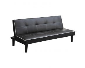 Katrina Tufted Upholstered Sofa Bed in Black