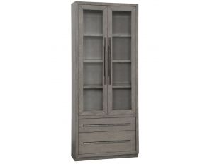 Pure Modern 36 Inch Glass Door Cabinet in Moonstone