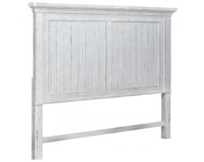 River Place Queen Mansion Headboard in Riverstone White