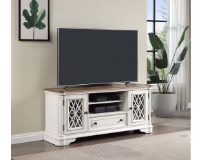 Florian TV Stand in Oak and Antique White