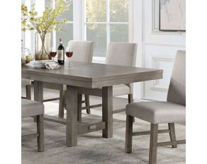 San Antonio Rectangular Dining Table with 18-Inch Leaf in Gray