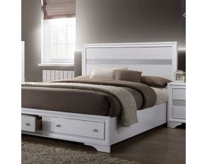 Chrissy Full Panel Storage Bed in White