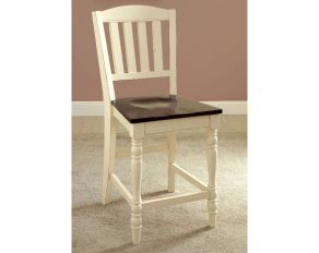 Furniture of America Harrisburg II Counter Height Chair - Set of 2 in Vintage White and Dark Oak Finish