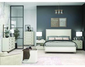 Blanc Panel Bedroom Collections in Alabaster Finish