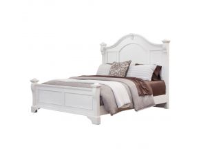 Heirloom King Bed in Antique White with Rub Through High Lights