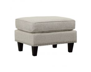 Erica 497 Ottoman with Chrome Nail in Heirloom Grey