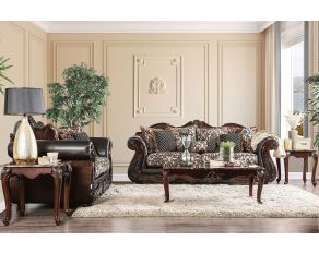 Furniture of America Jamael Living Room Set in Brown