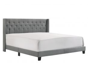 Makayla California King Bed in Grey