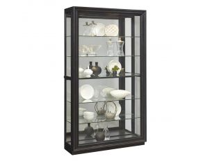 PFC Sliding Front Curio in Dark Brown