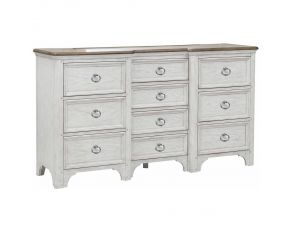 Glendale Estates Dresser in Distressed White