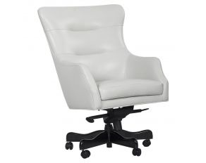 Dc#122-Ala Leather Desk Chair in Alabaster