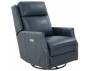 Cavill Swivel Glider Recliner in Barone Navy Blue