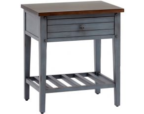 Pinebrook 1 Drawer Nightstand in Denim